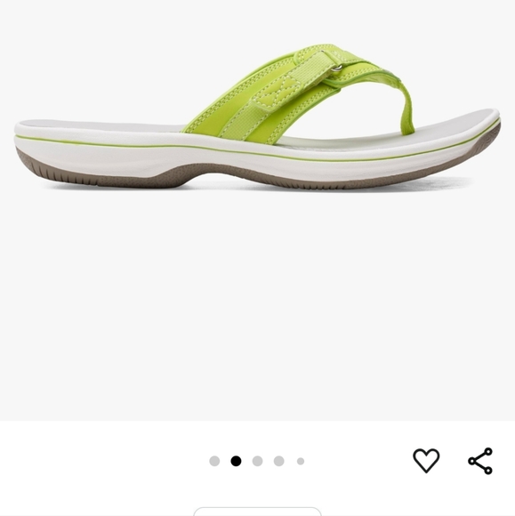 Neon green thong sandals /flip flops - Picture 4 of 7